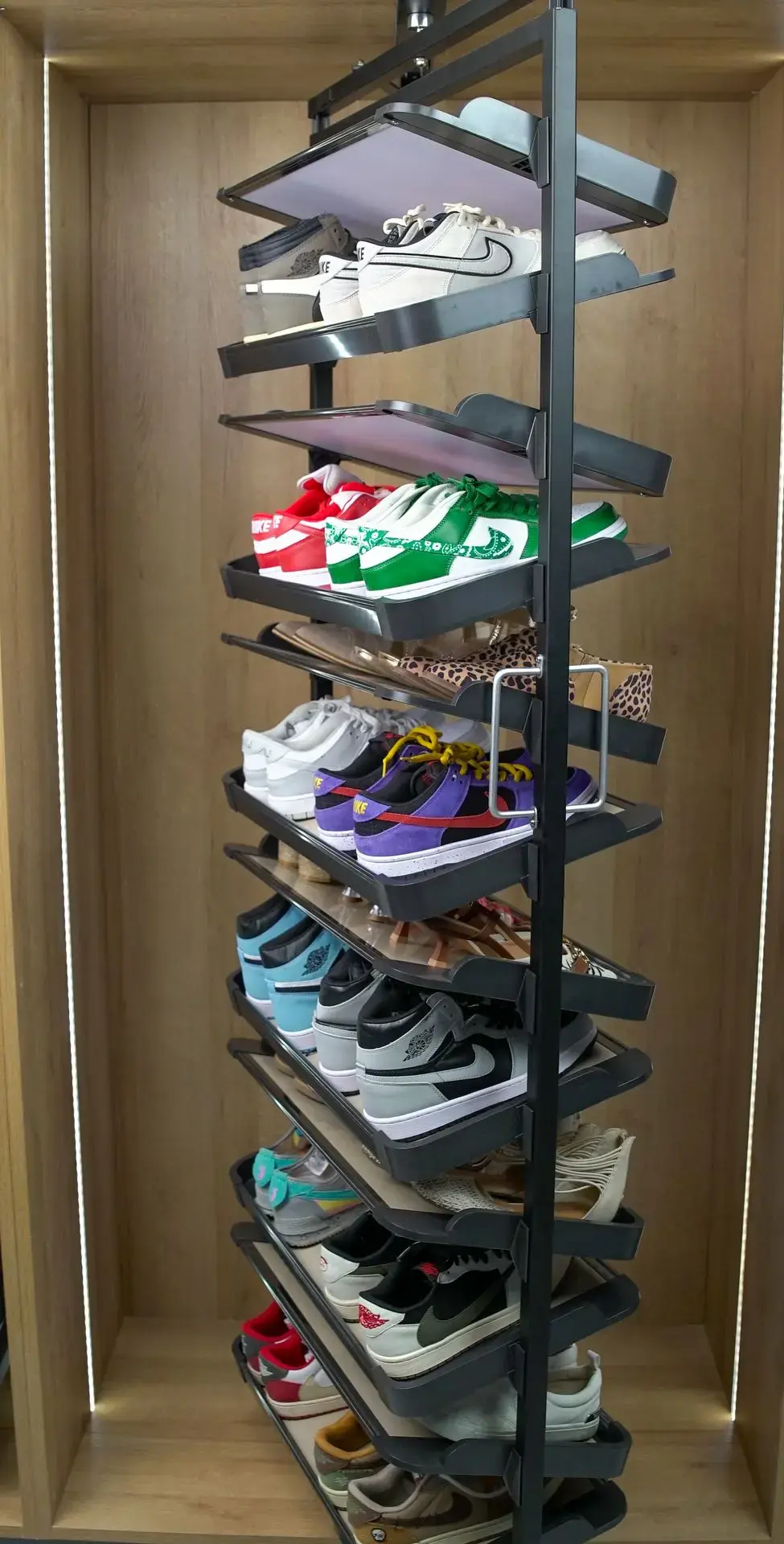 CAIRO 12 Tier 360 Rotary Shoe Rack | Milano Interiors and Hardware