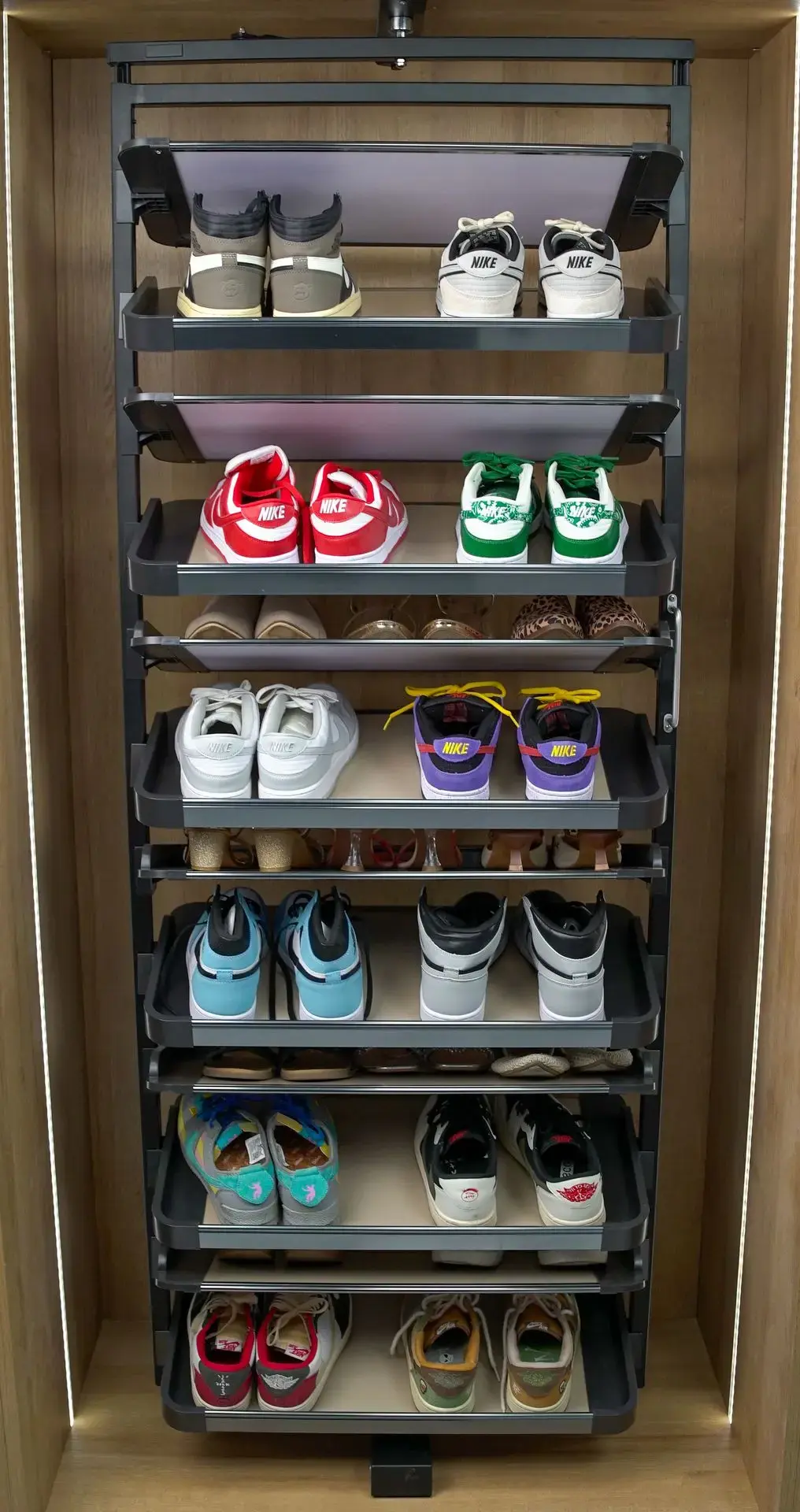 CAIRO 12 Tier 360 Rotary Shoe Rack | Milano Interiors and Hardware