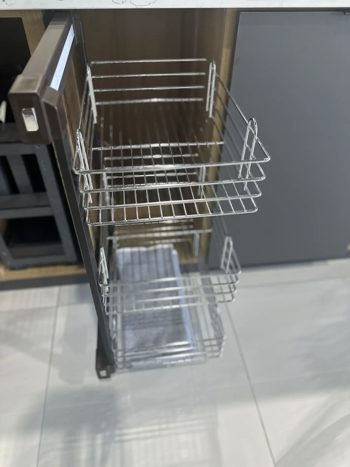 LIMA Pull-Out 3 Tier Basket | Milano Hardware and Interiors