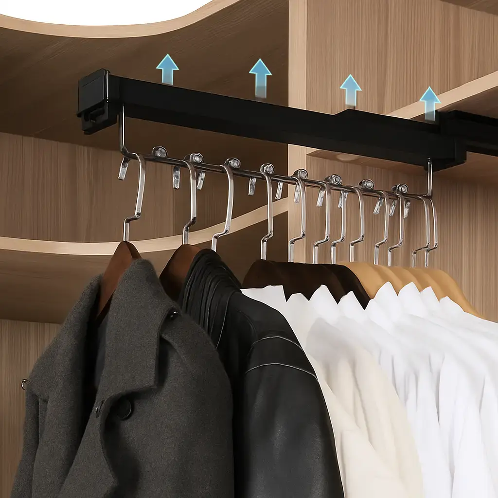 SEOUL Pull-Out 8 Bead Cloth Hanger-Milano Hardware and Interiors