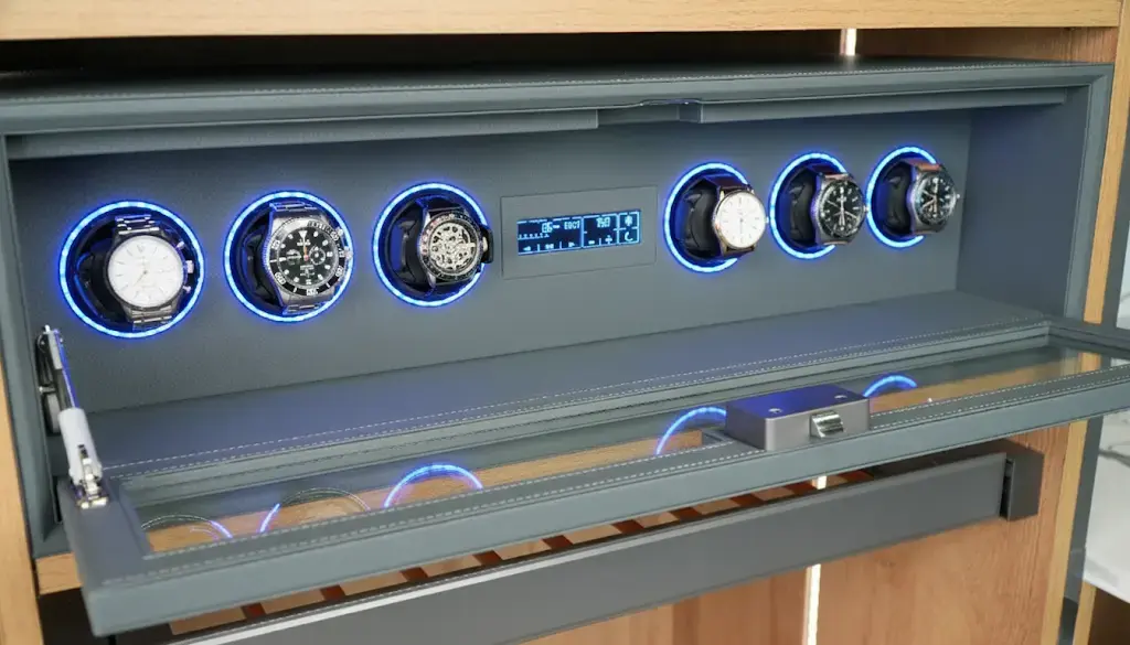 NAPELS 6Pc Lockable Watch Winder-Milano Hardware and Ineriors