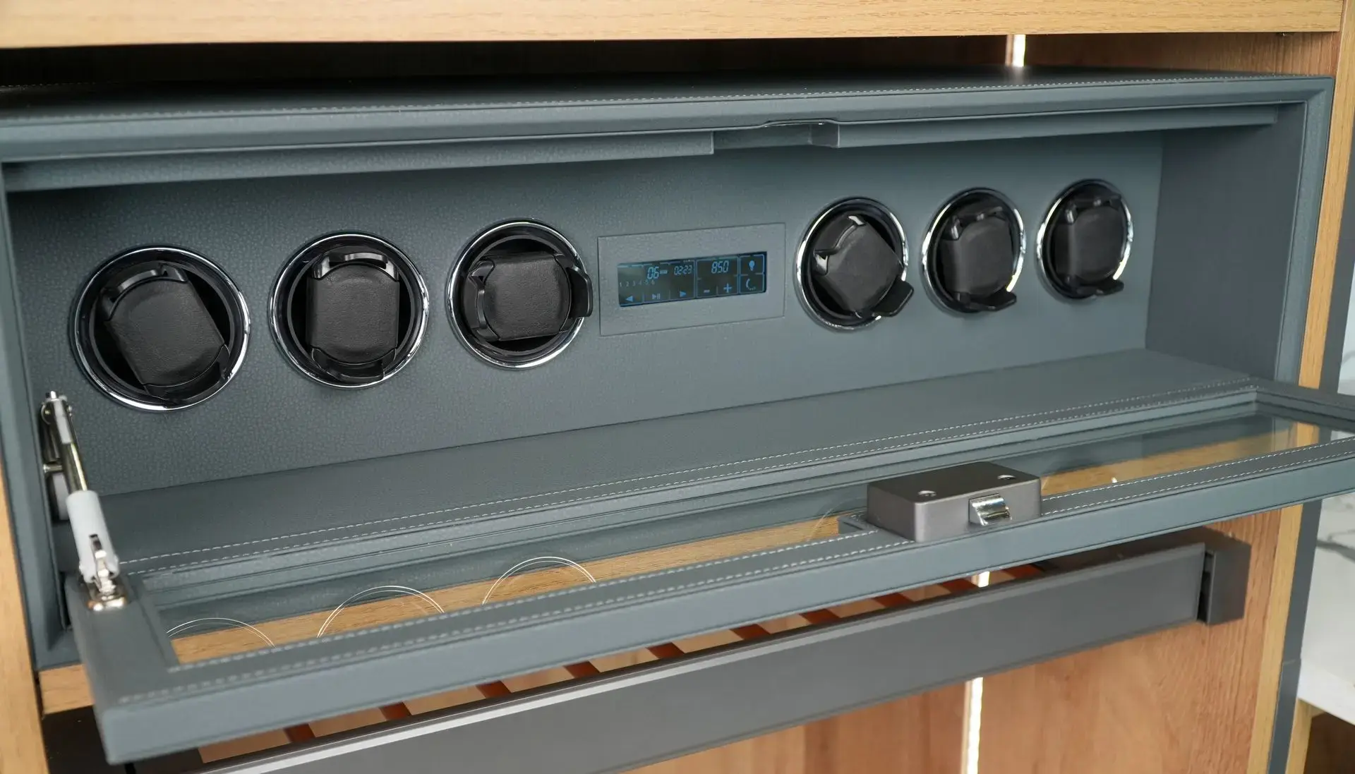 NAPELS 6Pc Lockable Watch Winder-Milano Hardware and Ineriors