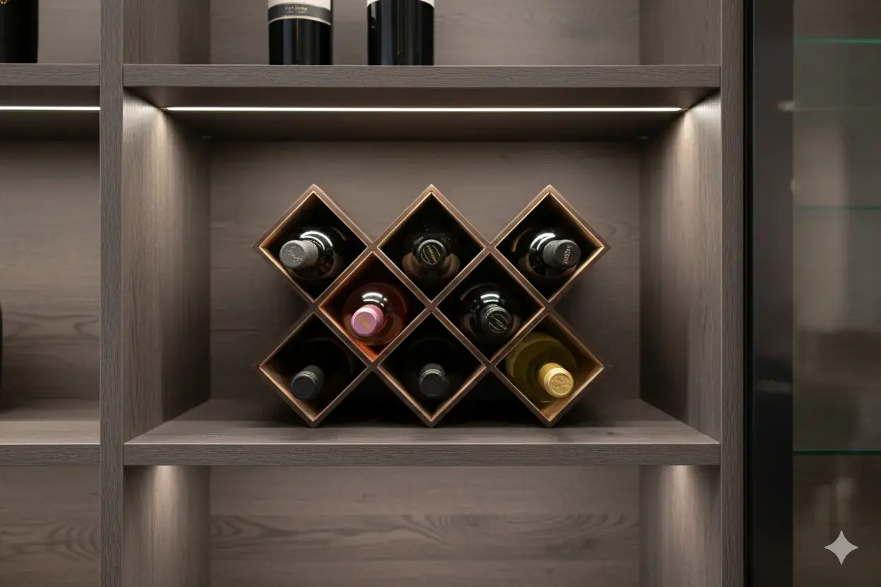 BAKU Wine Bottle Stand-Milano Hardware and Interior