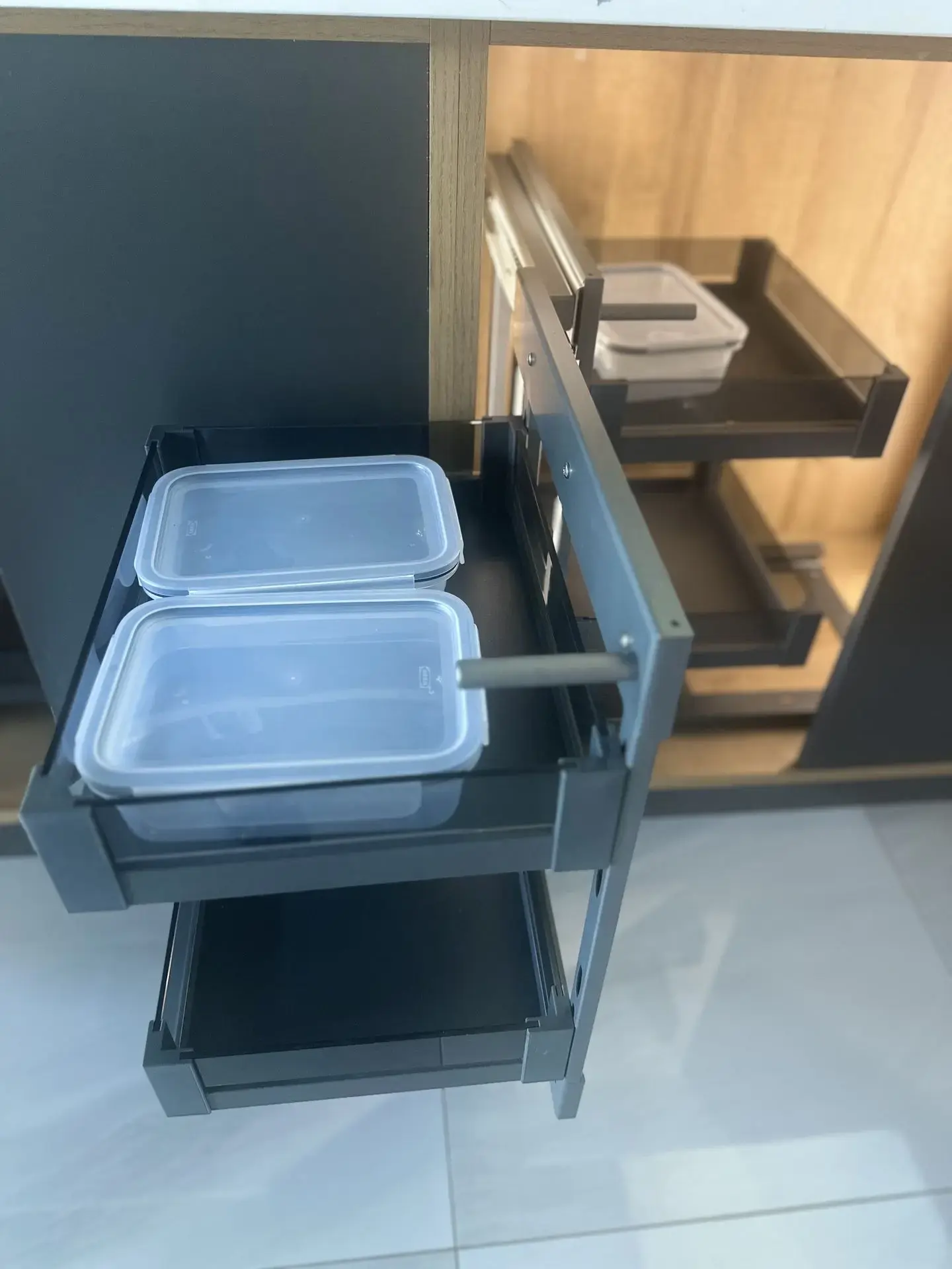 JAIPUR Pull-Out Magic Corner Baskets-Milano Hardware and Interiors