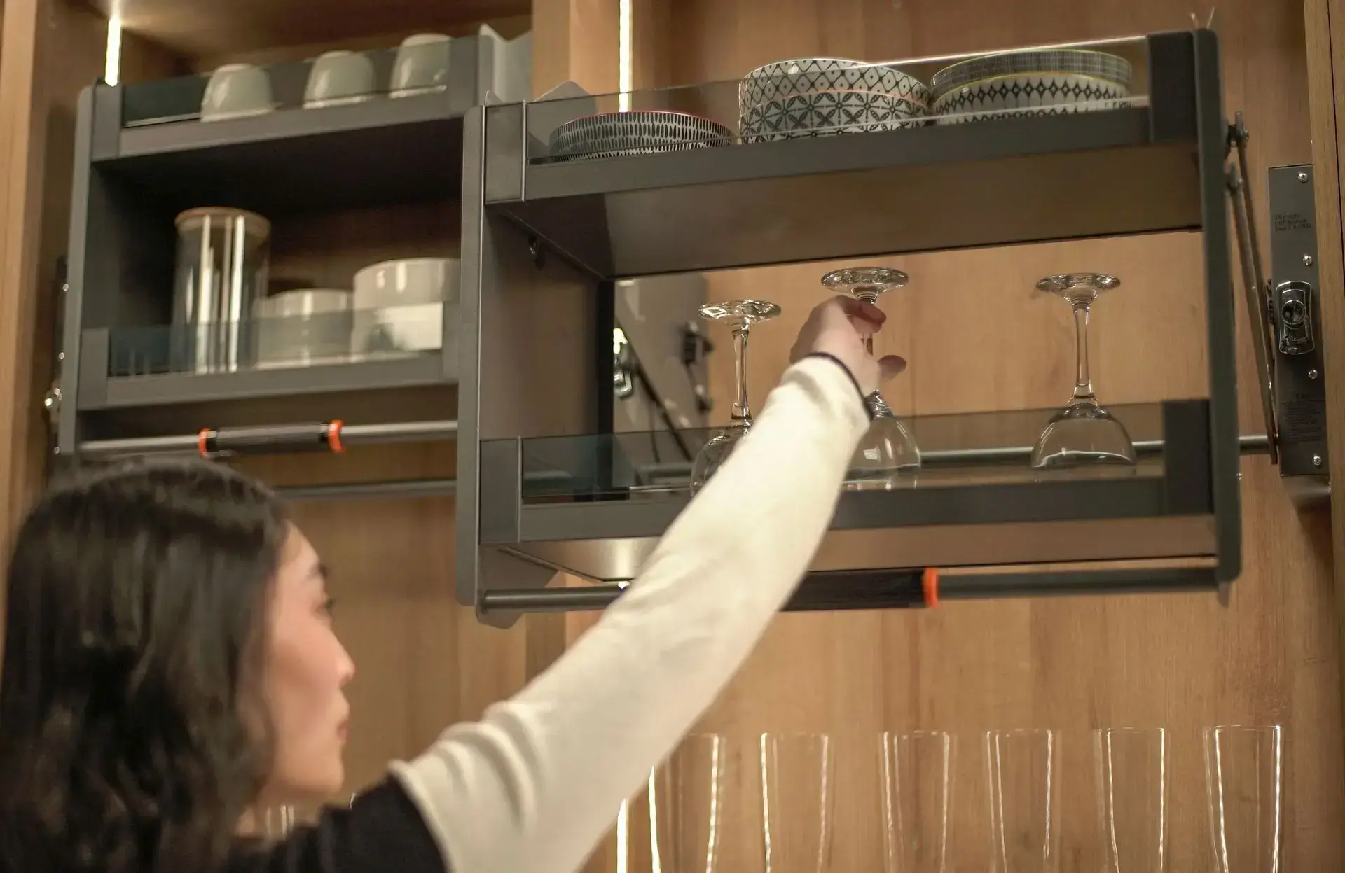 LISBON Pull Down Cabinet Organizer-Milano Hardware and Interiors