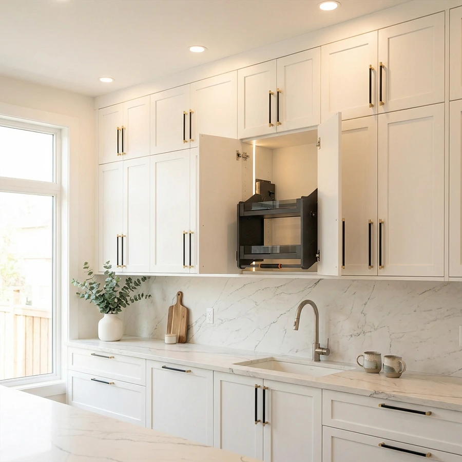 LISBON Pull Down Cabinet Organizer-Milano Hardware and Interiors