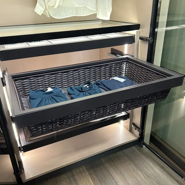 PRAGUE Pull-Out Rattan Basket-Milano Hardware and Interiors
