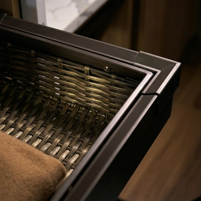 PRAGUE Pull-Out Rattan Basket-Milano Hardware and Interiors