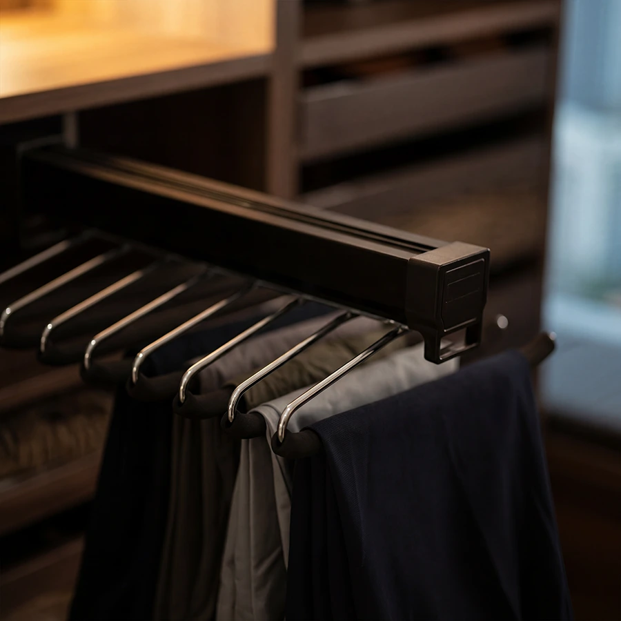 LAGAS Pull-Out Trouser Rack-Milano Hardware and Interiors