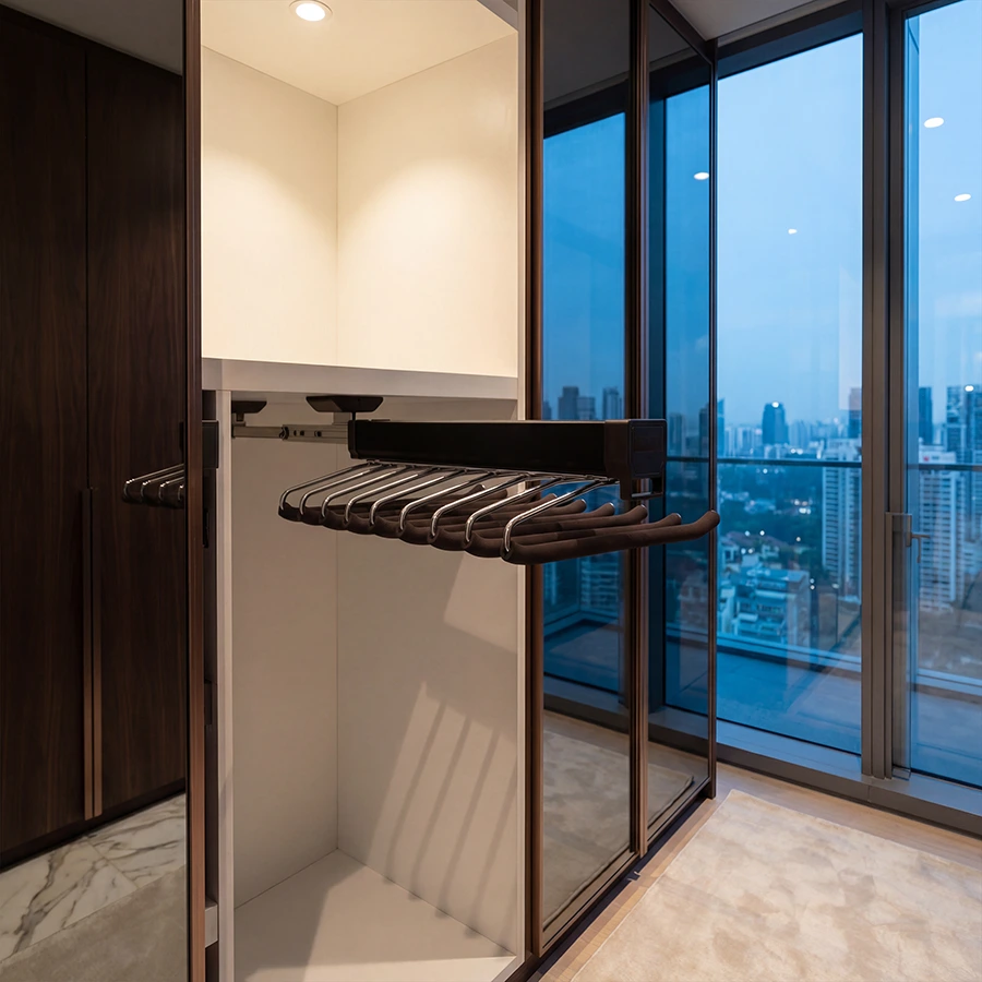 LAGAS Pull-Out Trouser Rack-Milano Hardware and Interiors