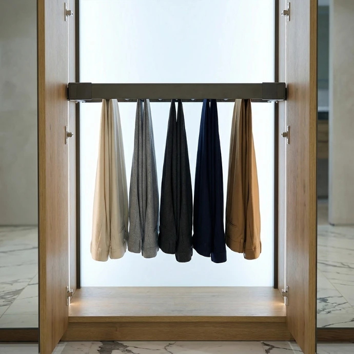 ATHENS Pull-Out Trouser Rack-Milano Hardware and Interiors