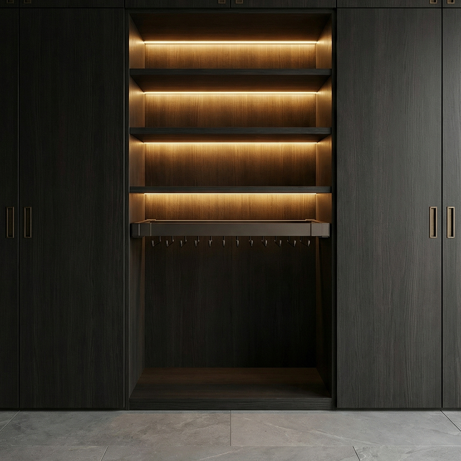 BANFF Pull-Out Trouser Rack-Milano Hardware and Interiors
