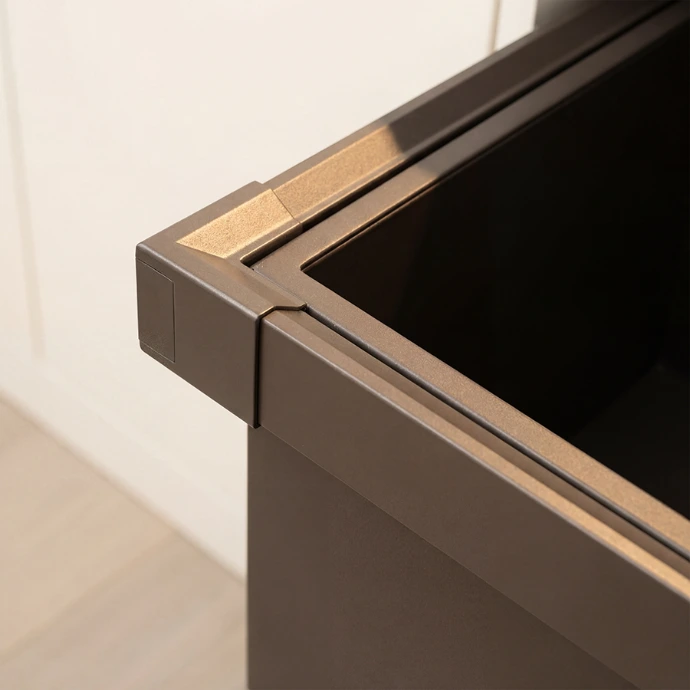 WARSAW Pull-Out Leather Drawer Basket-Milano Hardware and Interior