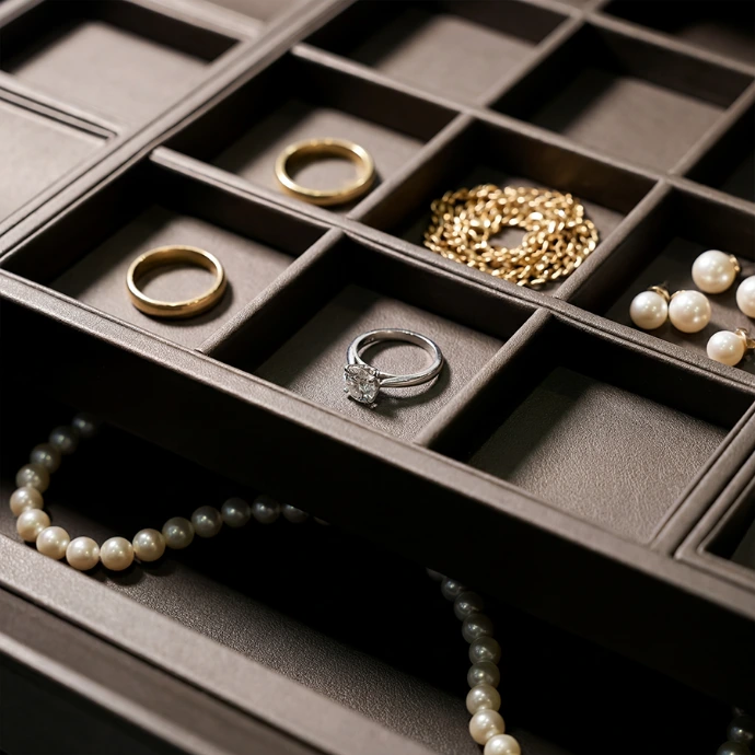 DUBAI Pull-Out Jewelry Organizer With Hidden Tray-Milano Hardware and Interiors