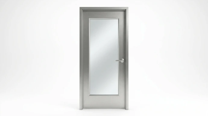 Metal Door with Glass