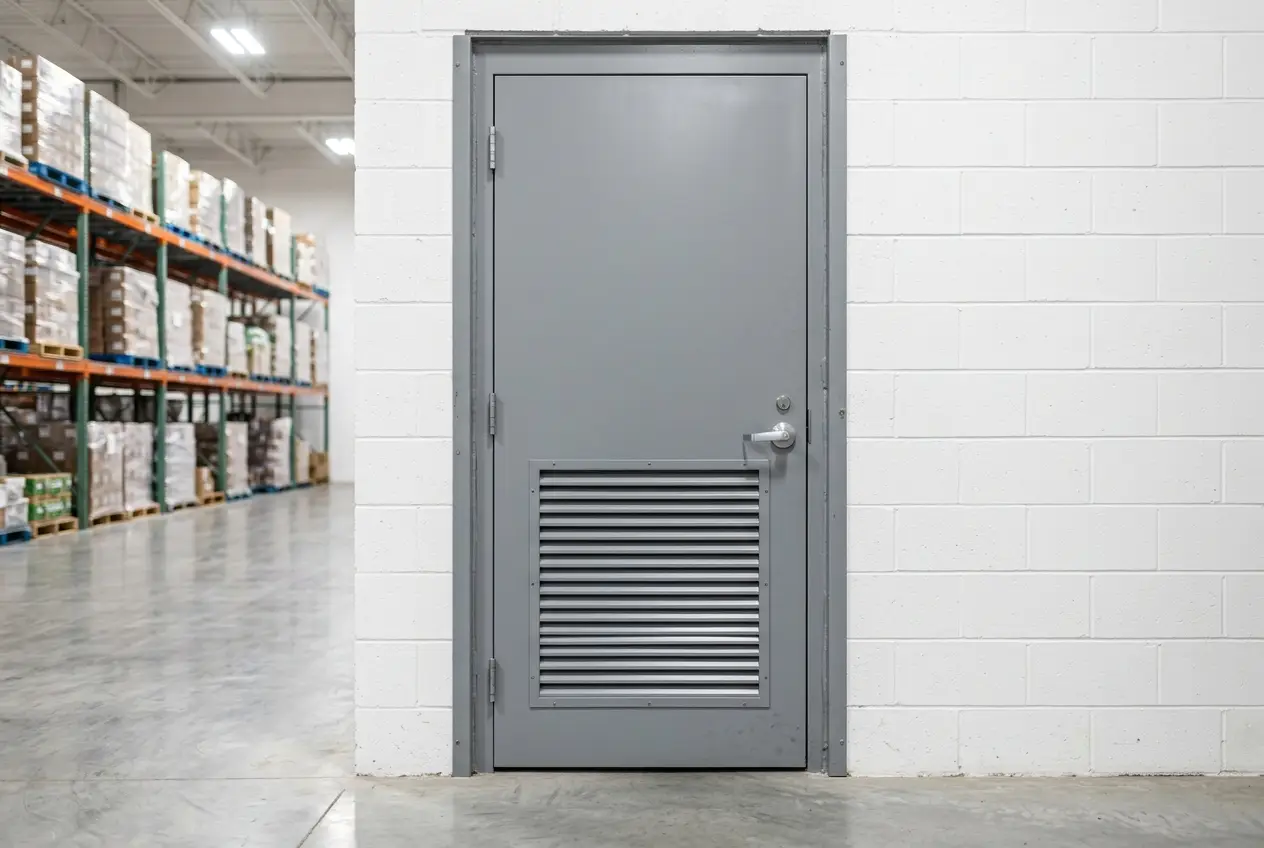 Louvered Metal Doors