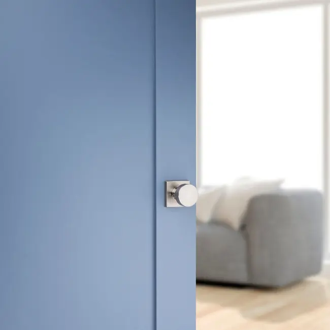Weiser Cambie Square Knob-Dummy Satin Nickel