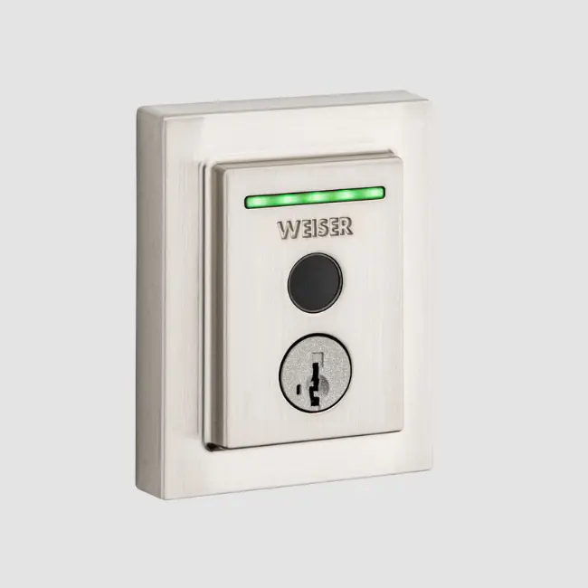 Weiser Halo Smart Lock Finger Print Wifi-Satin Nickel