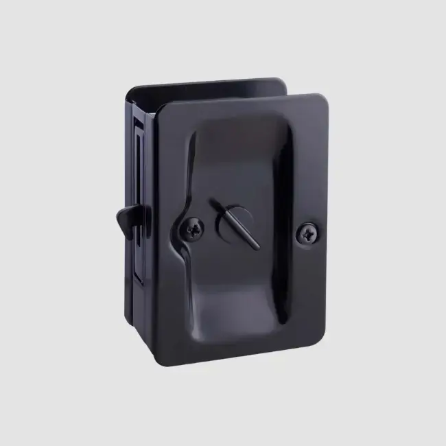 Taymor Rectangular Sliding Door Lock (Matte Black C-19, Privacy).webp