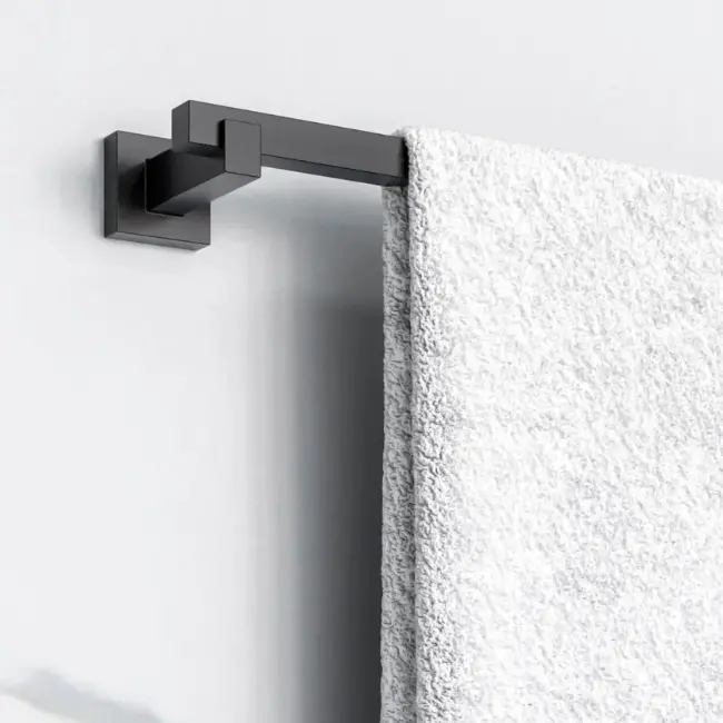 Taymor 1948 Square Towel Bar-24 Inches Matte Black