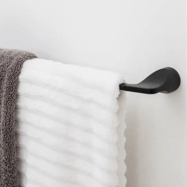 Taymor Slip Stream Towel Bar-Matte Black 24 Inches