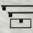 Taymor 1948 Square Towel Ring-Matte Black