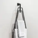 Taymor Suite & Simple Double Towel Ring-Matte Black