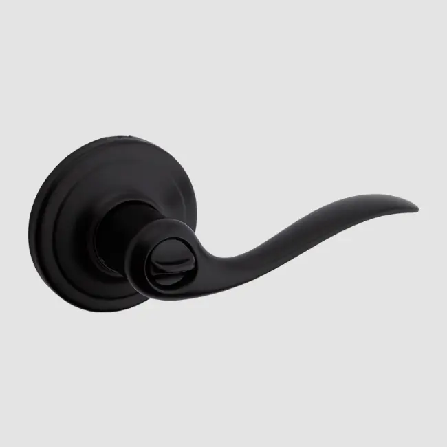 Weiser Toluca Round Lever-Privacy Matte Black