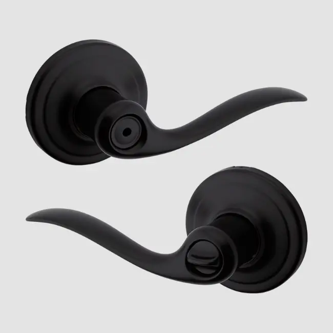 Weiser Toluca Round Lever-Privacy Matte Black
