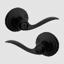 Weiser Toluca Round Lever-Privacy Matte Black