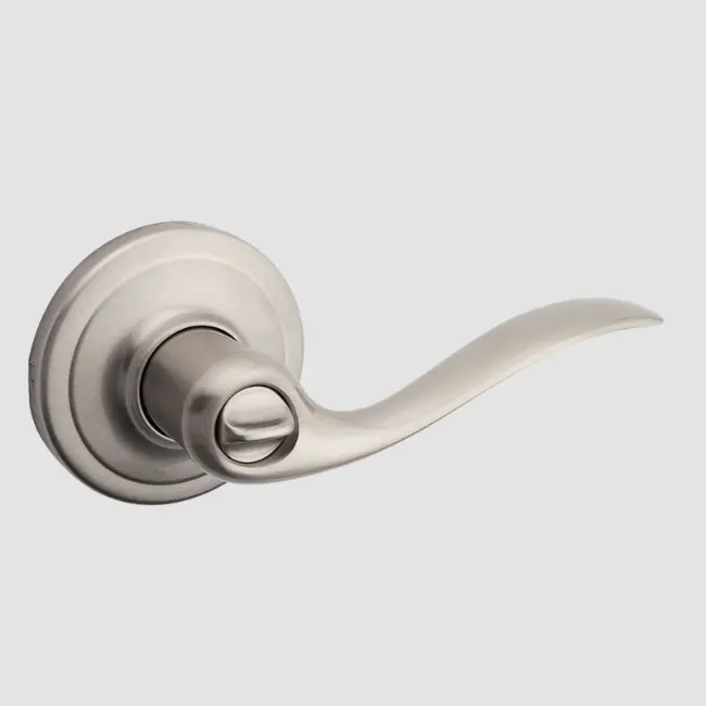 Weiser Toluca Round Lever-Privacy Satin Nickel
