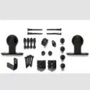 Stazz Barn Door Track & Hardware Top Mount-Matte Black