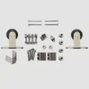 Stazz Barn Door Track & Hardware Top Mount-Satin Nickel