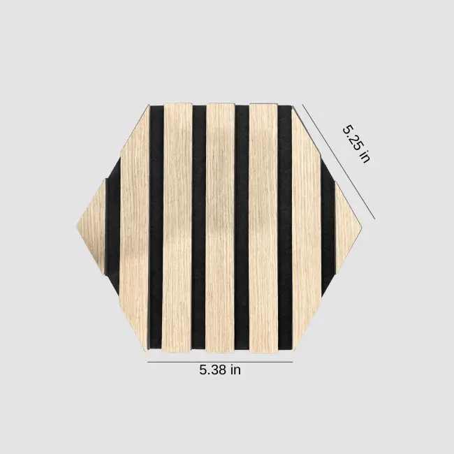 Stazz Hexagon Acoustic Panels-White Oak