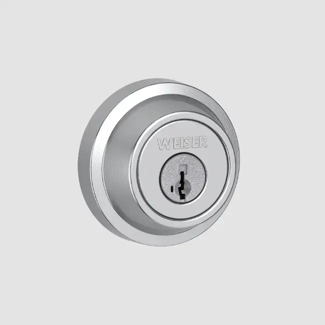 Weiser Elements Round Deadbolt (Pol Chrome C-26).webp