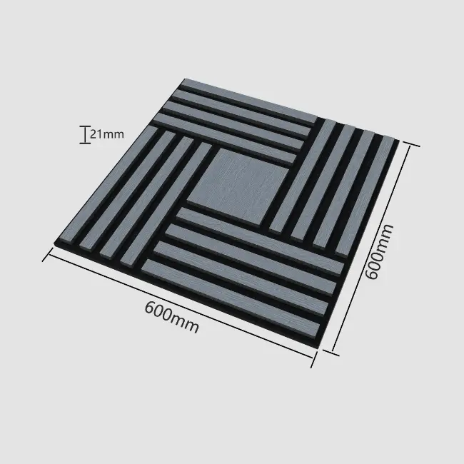 Stazz Acoustic Wood Wall Panel 2x2 FT-Black Oak