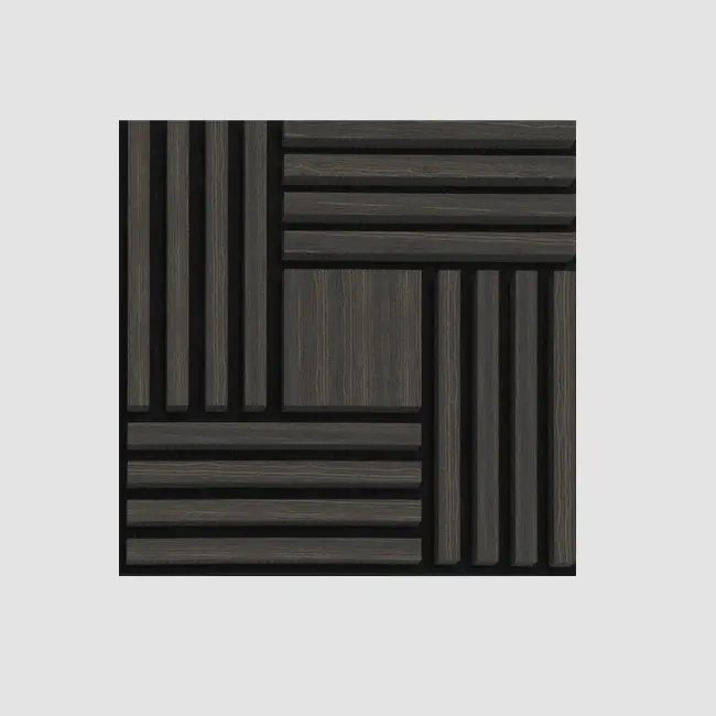 Stazz Acoustic Wood Wall Panel 2x2 FT-Black Walnut