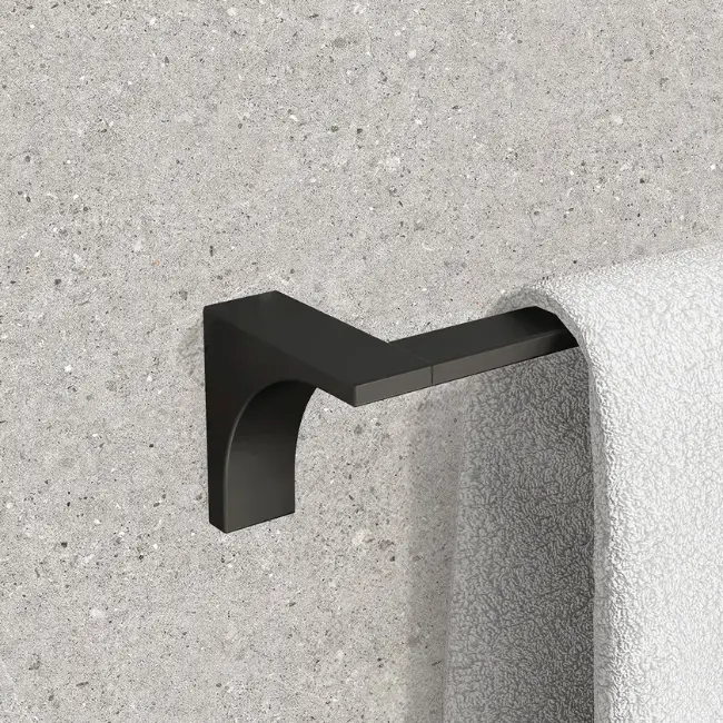 Taymor Arc Deco Hand Towel Bar-Matte Black