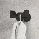 Taymor Arc Deco Double Robe Hook-Matte Black