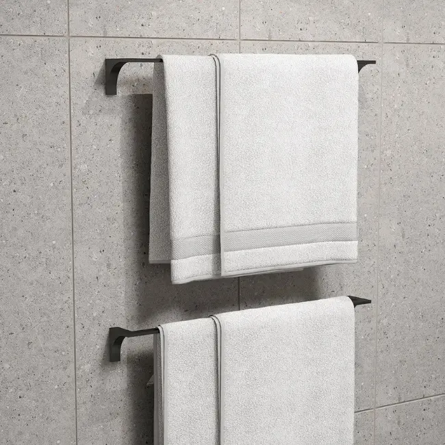 Taymor Arc Deco Towel Bar- Matte Black 24 Inches