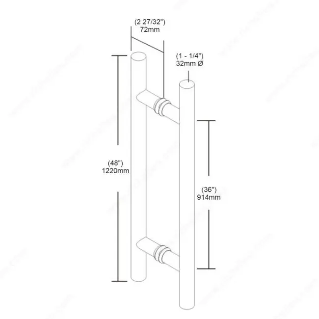 SS Long Pull Handle Round