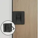 Weiser Square Pocket Door Lock-Privacy Matte Black