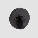 Weiser Matte black round deadbolt.webp