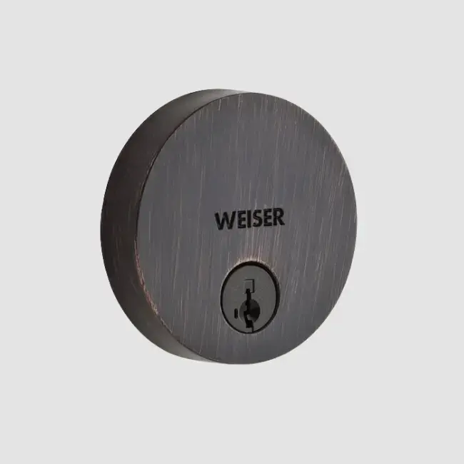 Weiser Venetian bronze (C-10B) Round Deadbolt.webp