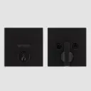 Weiser Downtown Square Deadbolt-Matte Black Front And Back.webp