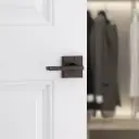 Weiser Halifax Square Lever-Dummy Venetian Bronze Door View.webp