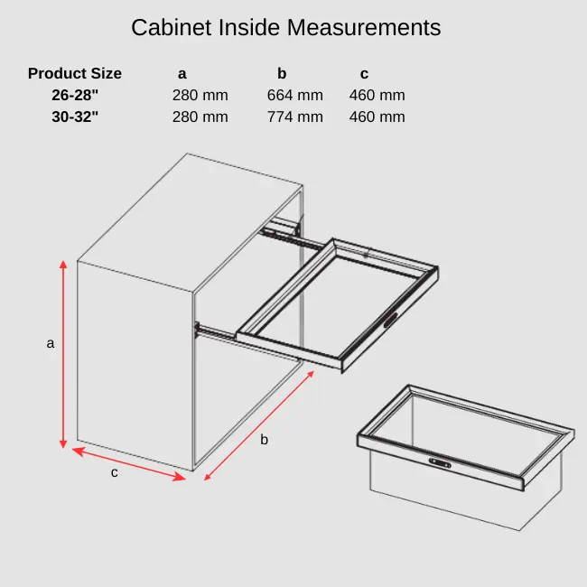 WARSAW Pull-Out Leather Drawer Basket