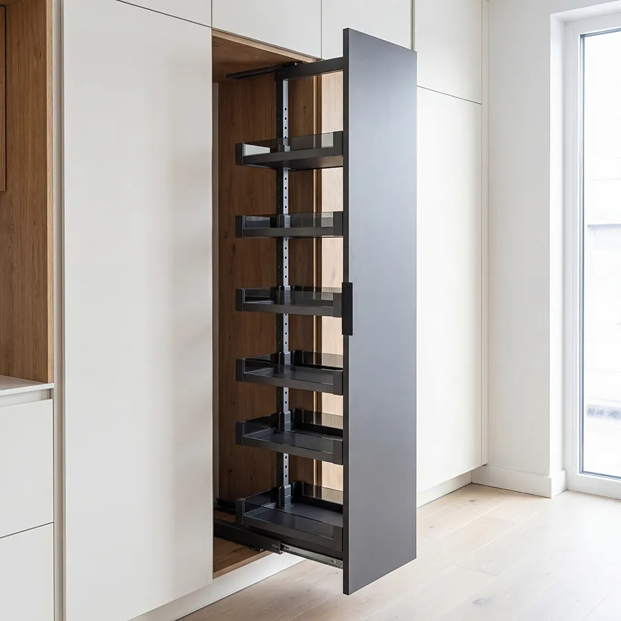 AGRA Pull-Out Pantry Cabinet 6-Tier Unit8.webp