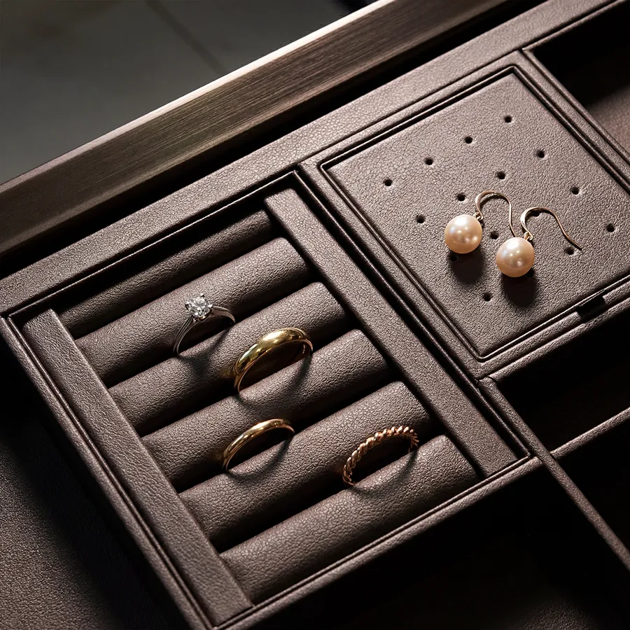 CANMORE Pull-OUT Leather Jewelry Organizer Tray2.webp