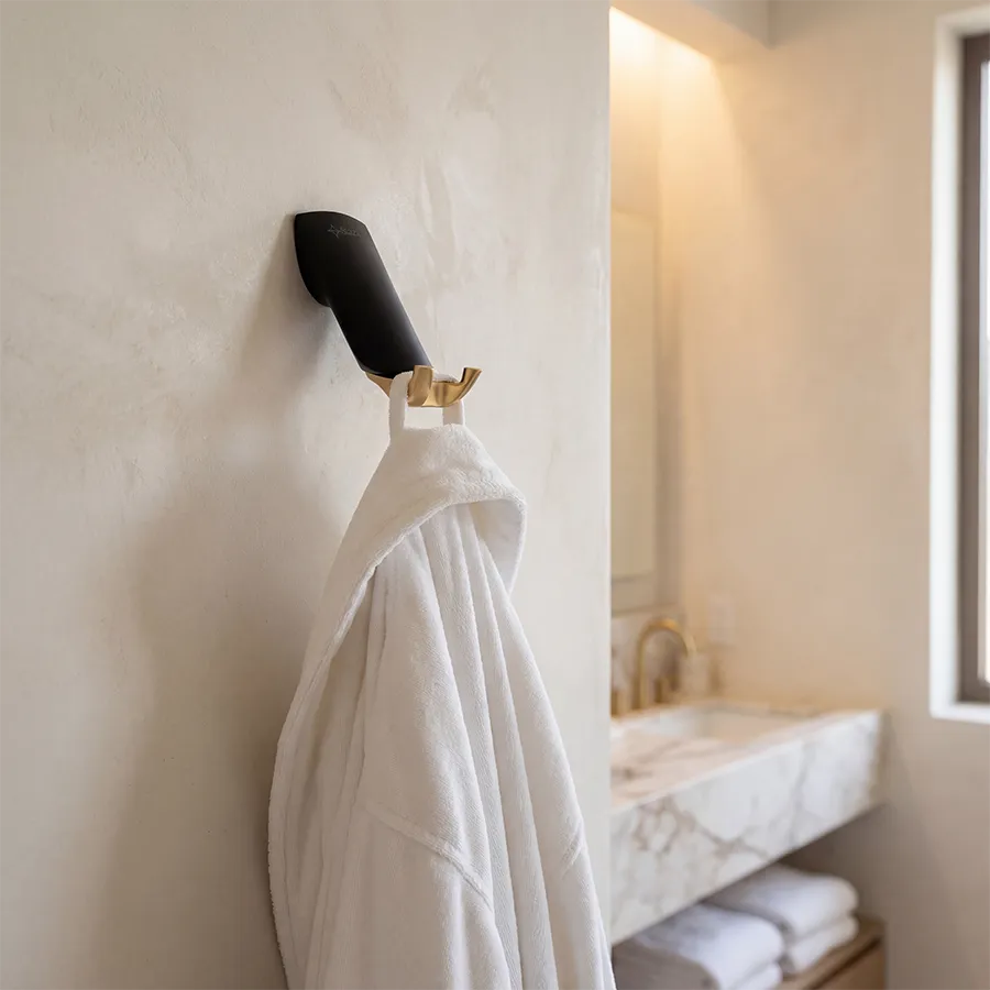 Florence Robe Hook - Matte Black Matte Gold _2.webp